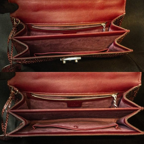 GUCCI Python Lady Lock Mini Briefcase Red Purple - INCREDIBLE - Picture 10 of 13